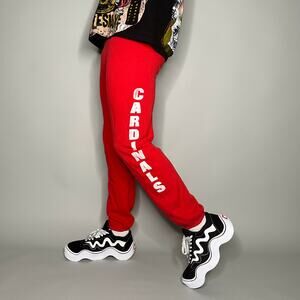 True Vintage 70s St Louis Cardinals Sweatpants Mens S Crimson Red Cotton Jogger